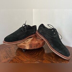 Helm Benson Derby Shoe Black Suede 10D